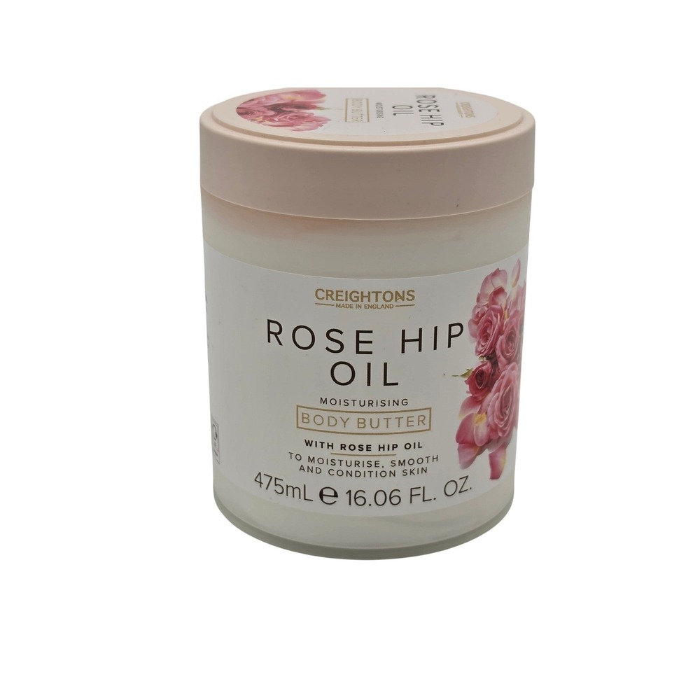 Creightons Rose Hip Oil Moisturising Body Butter 16.06 oz 475ml Made in England